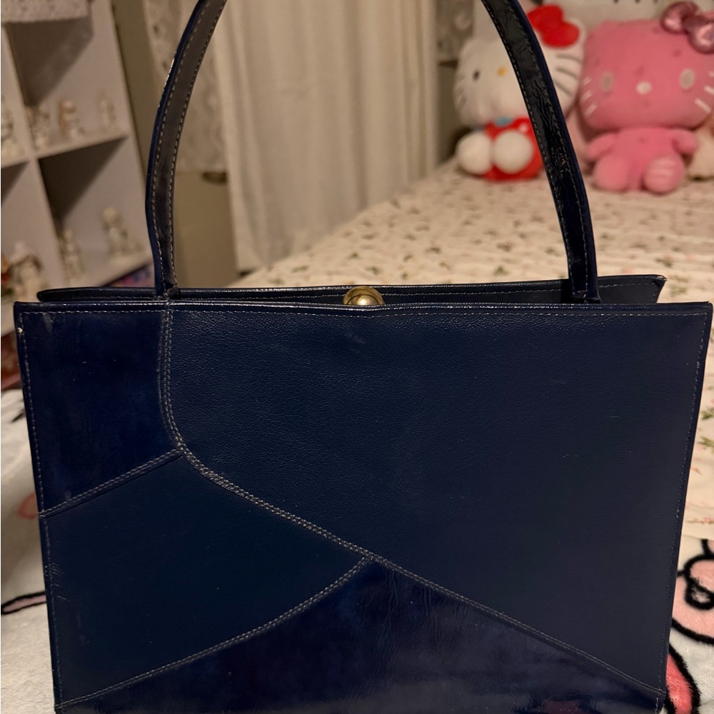 Elegant Navy Blue Handbag
